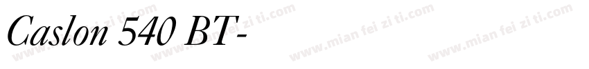 Caslon 540 BT字体转换